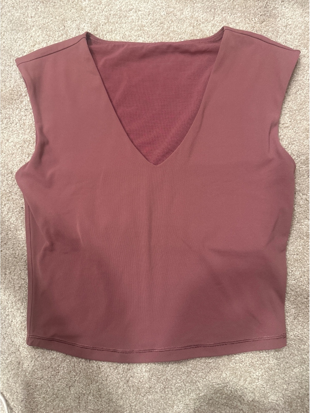 (3)Athleta Mauve Sleeveless V-Neck Crop Top